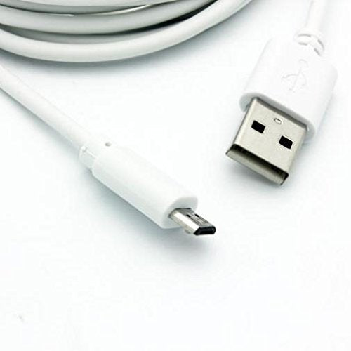 White 6ft Long USB Cable Rapid Charger Sync Power Wire Cord for AT&T Alcatel Allura - AT&T Alcatel Cingular Flip 2 - AT&T Alcatel Tetra - AT&T ASUS
