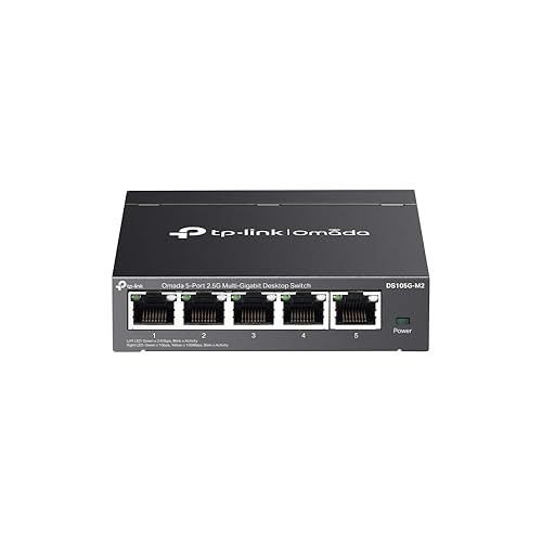 Omada 5-Port 2.5G Multi-Gig Unmanaged Switch | 25Gbps Switching Capacity | Silent Fanless Operation | Ideal for Gaming, 4K Video, NAS & WiFi 6