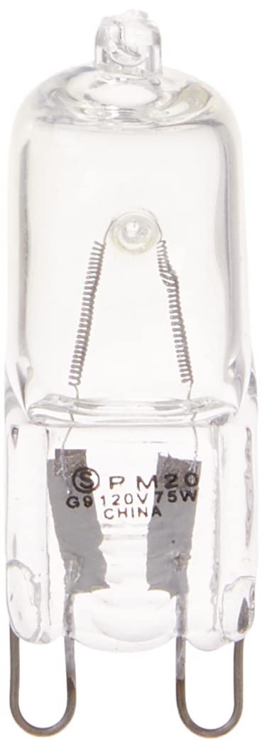 Satco S4617 75 Watt 1250 Lumens T4 Halogen G9 Double Loop Base 120 Volt Clear Light Bulb, Dimmable
