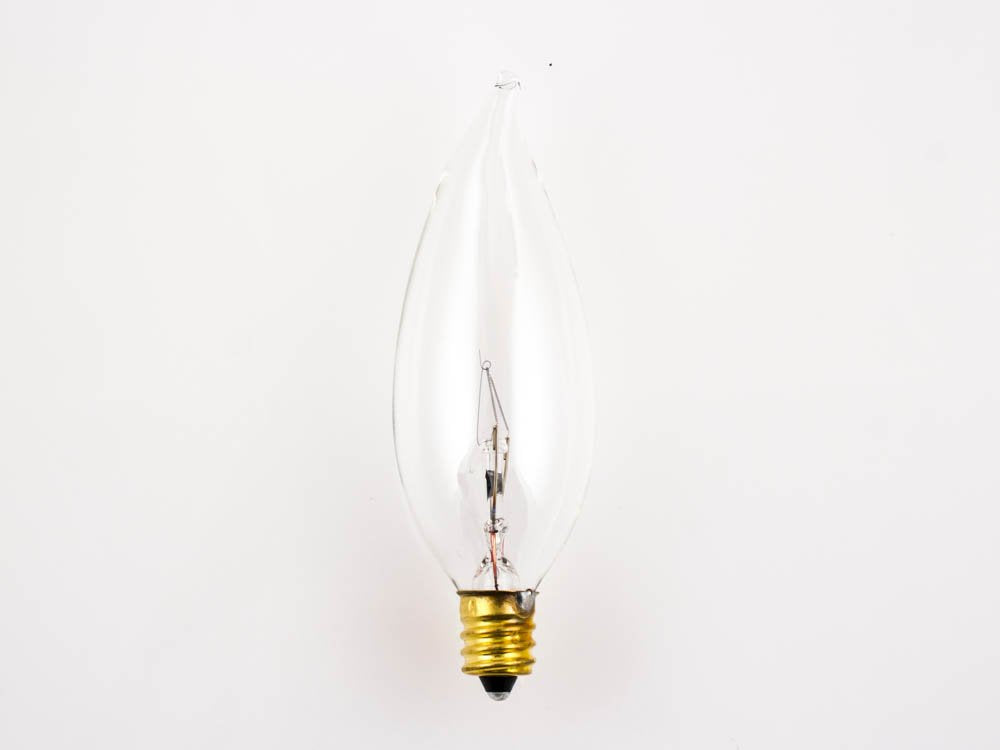 Bulbrite Incandescent CA10 Candelabra Screw Base (E12) Light Bulb, 25 Watt, Clear