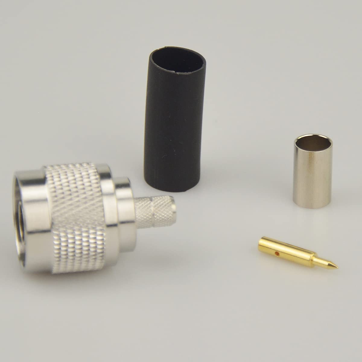 RFIOTASY N Type Male Plug Connector Crimp for RG8X RG-8X LMR240 and Mini-8 Cable Pack-5