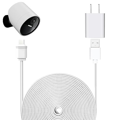 Shyueda 25ft/7.6m Weatherproof Outdoor Charging Micro-USB Head Cable for SimpliSafe Outdoor Security Camera Only (1)