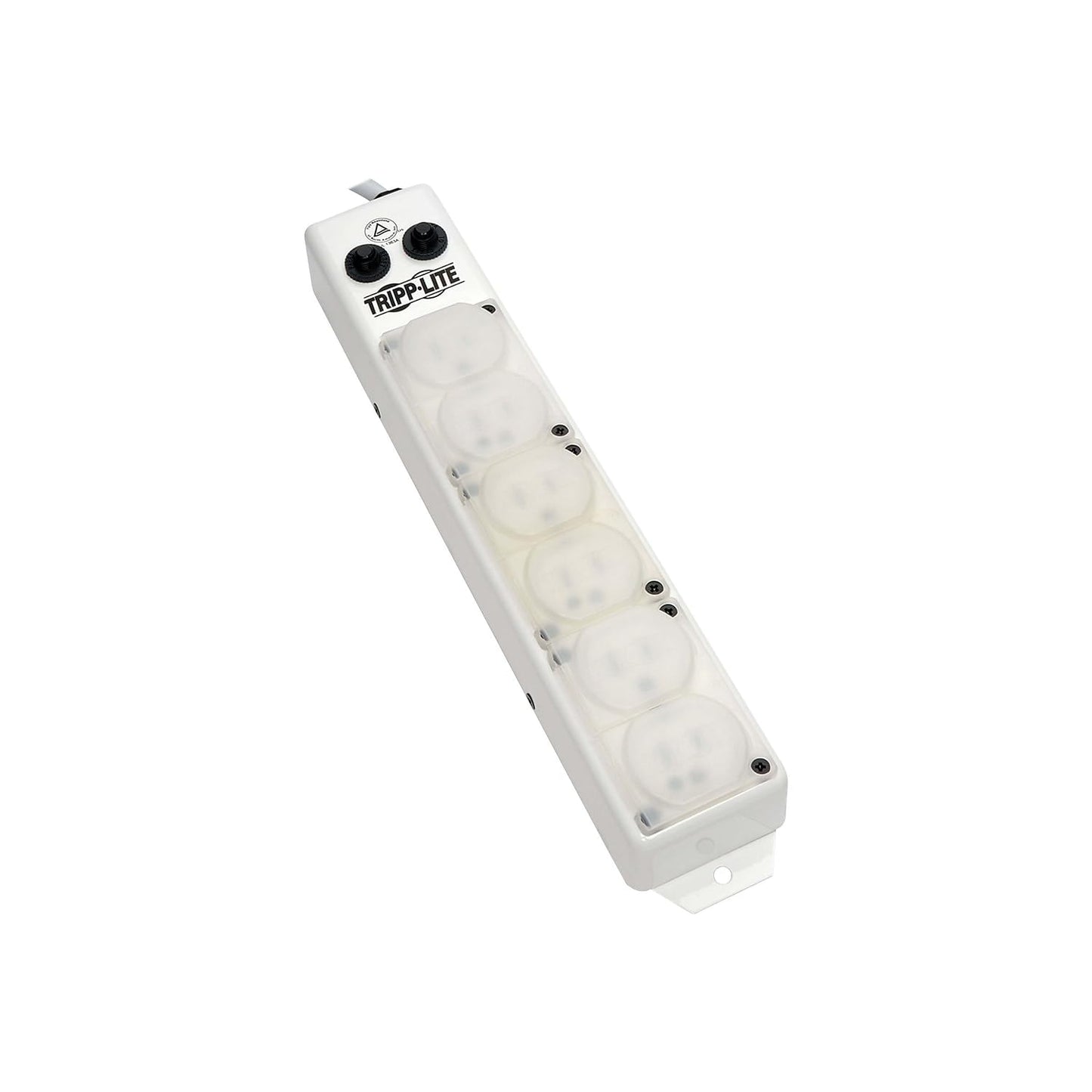 Tripp Lite Safe-IT Medical Grade Power Strip for Patient Care Vicinity, 6 Hospital-Grade Outlets, 120V, 15 ft. Right-Angle Cord, UL 1363A, White