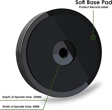 Record Weight Stabilizer,60Hz Vinyl Turntable Clamp, 60HZ 378g LP Disc Stabilizer Turntable Disc with Bubble Leveling for Vibration Balanced