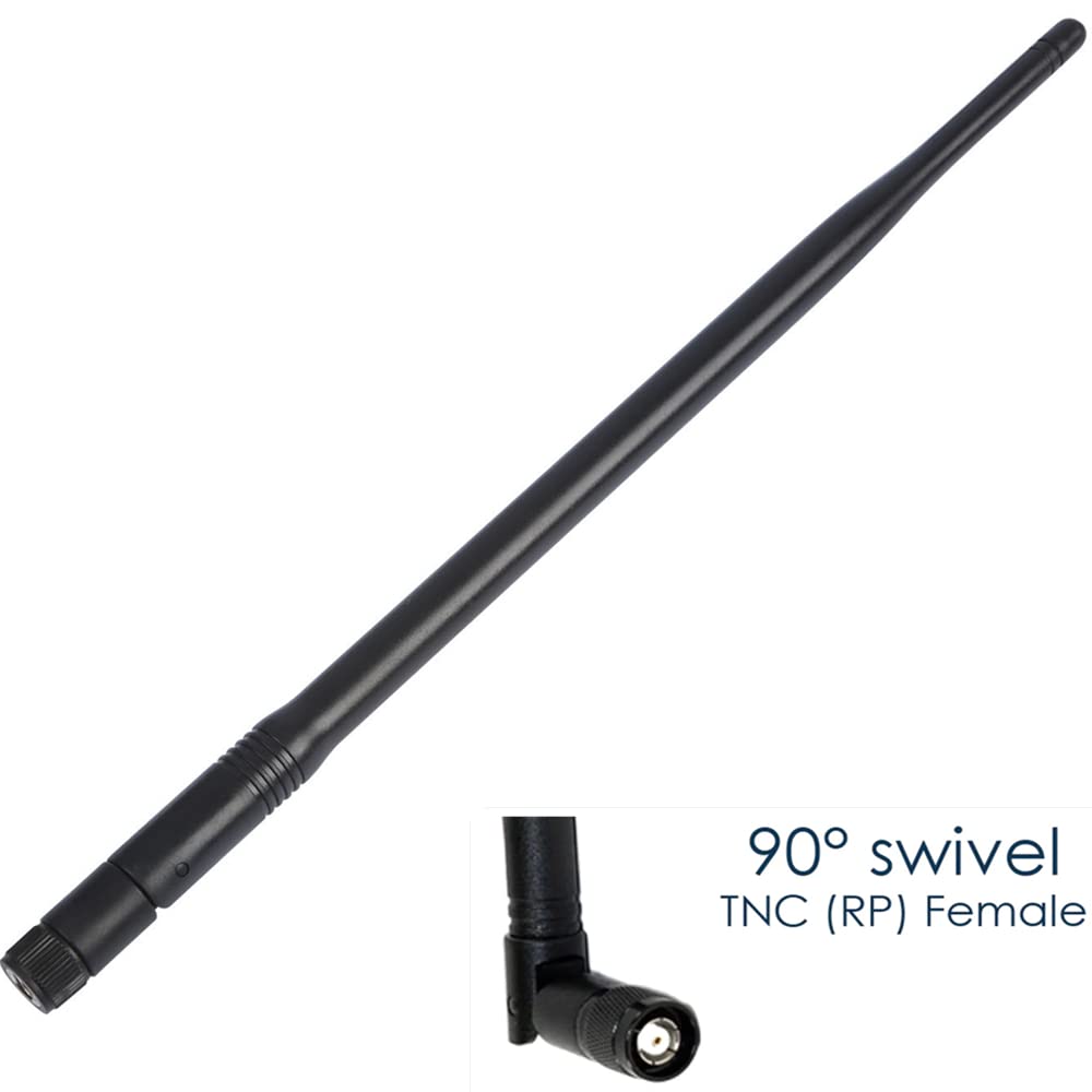 2X 6dBi Dual Band WiFi Antenna RP-TNC Male 2.4GHz/5GHz Omni-Directional for Linksys Router WRT54G WRT54GL WRT54GS WAP54G, Cisco Aironet, Trimble Total