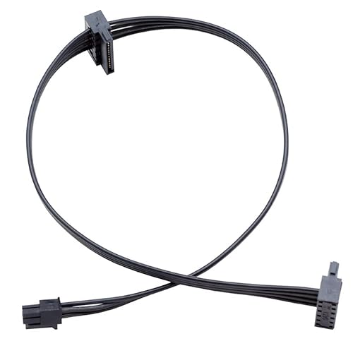 Furlet 5mm ATX Mini 4 Pin to 2 SATA HDD Power Cable Daisy Chain Power Compatible with Lenovo Ideacentre 510S,Thinkstation P330,IdeaCentre