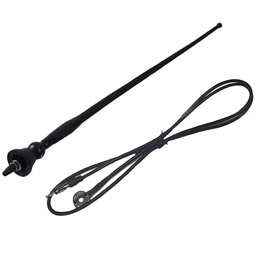 Waterproof Marine Antenna Rubber Duck Dipole Flexible Mast FM AM Antenna for Boat Radio Car ATV UTV RZR Tractor Motorcycle Yacht Black