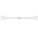 VIVO White Fully Adjustable Dual Monitor Arm for Desk Mount Stand, Double Monitor Arm for 2 Screens up to 27 inches, PT-SD-AM02AW