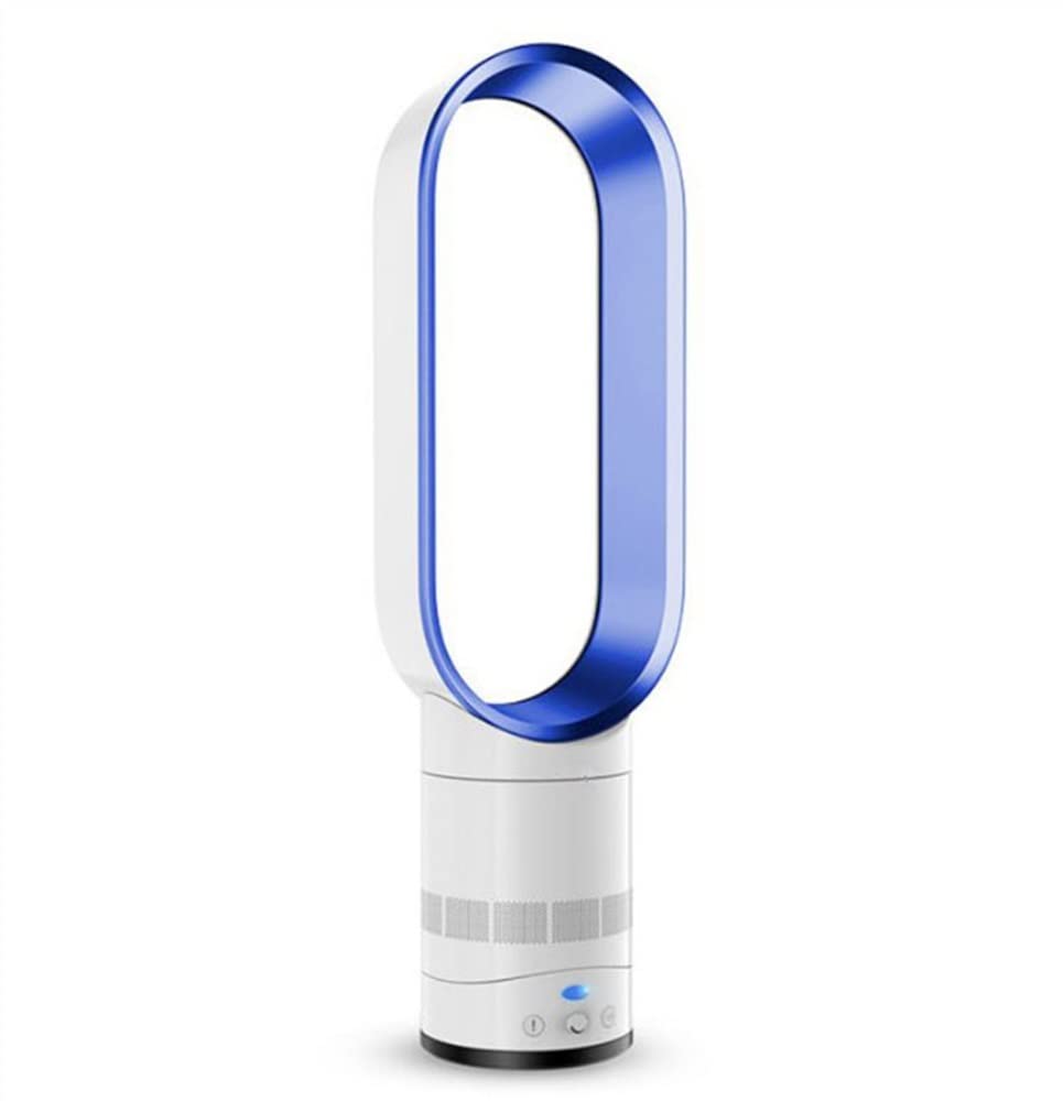Bladeless Fan, Oscillating Fan, Standing Fan, Tower Fan, Quiet, Suitable for Bedroom Living Room Home Office (Color : Silver) (Blue)