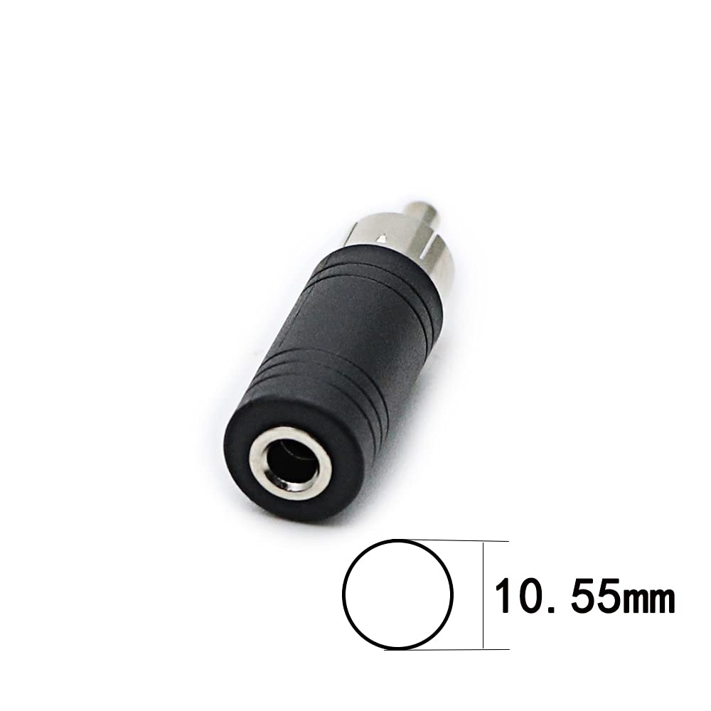 rgzhihuifz 3.5mm Female to RCA Male Adapter 3-Pack RCA Plug to 1/8" Female Mono Jack Audio Connector Converter,for Receiver, Subwoofer, Speaker, Audio