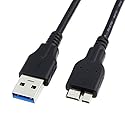 QCEs USB 3.0 Cable, USB 3.0 A Male to Micro B Cable 3.3FT Cord Compatible with WD My Passport and Elements Portable External Hard Drive, Toshiba