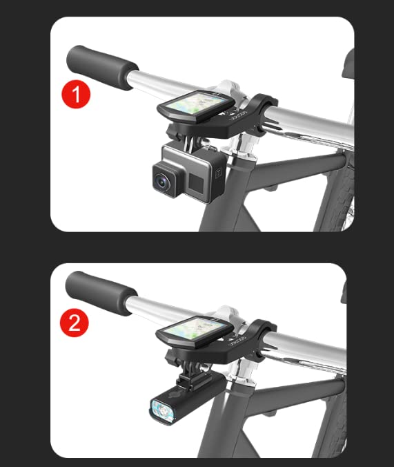 BrightRoad GoPro Front Bike Light Mount for BR-8000, Computer/Garmin/GoPro Style Camera Bike Headlight