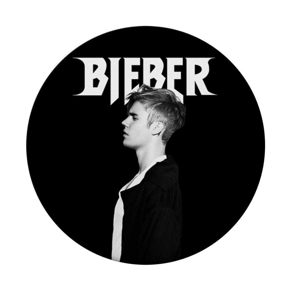 Justin Bieber Black PopSockets Standard PopGrip