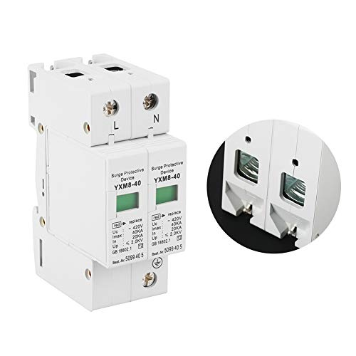 Photovoltaic House Surge Protector 220V 2P 40KA Low Voltage Arrester Device Protective Device Lightning Protection