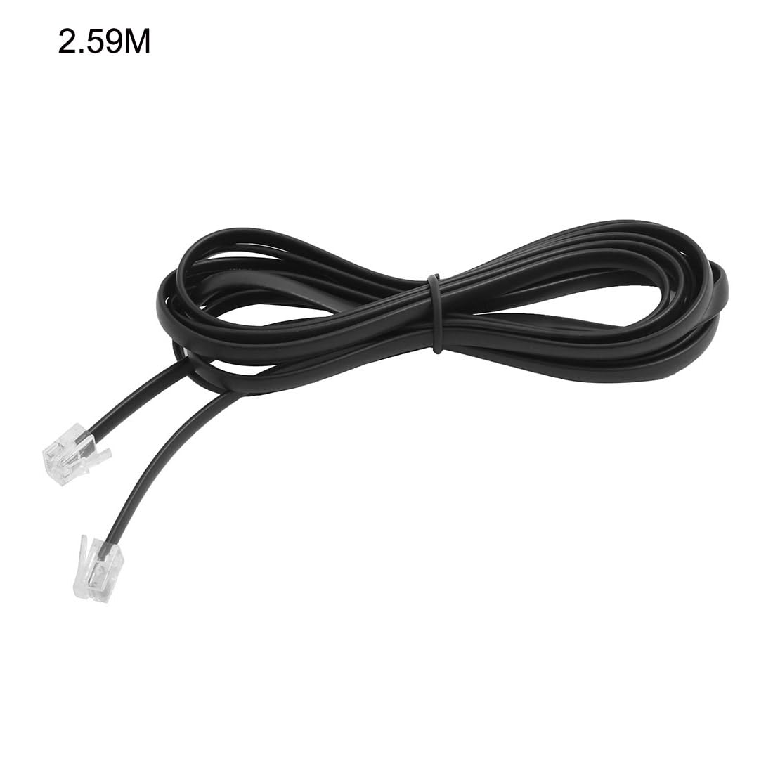 uxcell RJ12 6P6C Telephone Extension Cable, 2.59M Long Phone Wire Handset Receiver Cord, Standard RJ12 6P6C Male to Male Plug Extension Line