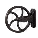 Rustic State Halat Cast Iron Vintage Industrial Wheel Farmhouse Wall Mount Pulley 6.75 Inch Diameter for Custom Make Lamp Pendant Fixtures Black