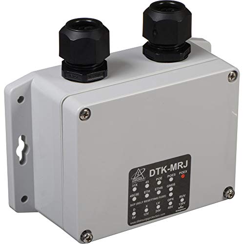 Ditek DTK-MRJPOEX Single Channel 10gbe Poe Protector Outdoor Rated Nema 4x Enclosure Shielded Rj45 Connection