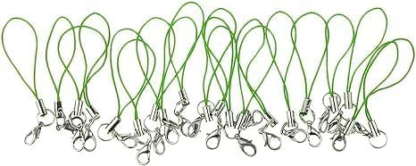 20pcs Purple Mobile Phone Rope Strap Charm Lariat Lanyard with Lobster Clasp Cords for Cellphone/USB Drive/Keychain/DIY Jewelry Accessories Cell