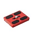 Fotopro 50mm arca Swiss Plate with 1/4 Inch Screw Universal Quick Release Plate for DSLR Camera Tripod Ball Head QAL-50 (Orange)