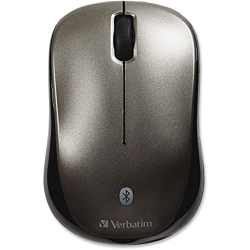 Verbatim Multi-Trac Bluetooth Tablet Mouse, Blue LED, 1600 DPI, Graphite
