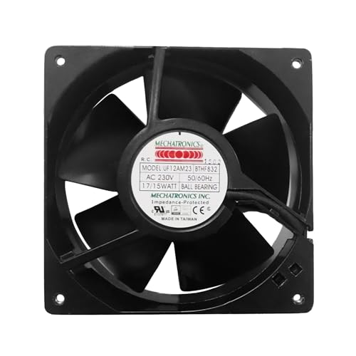 Mechatronics 120x120x38mm 230 Volts High Temp Fan UF12AM23-BTHR-F832