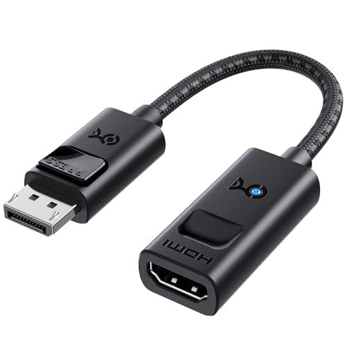 Cable Matters 8K DisplayPort 1.4 to HDMI 2.1 Adapter with 4K 240Hz / 8K 60Hz, Unidirectional DisplayPort to HDMI 2.1 Cable Adapter, Supports RTX5080