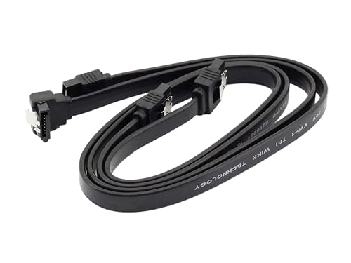 GIGABYTE SATA III Cable - 16 Inch Right Angle & Straight, Compatible for HDD & SSD (6.0 Gbps SATA III, 1 Pack)
