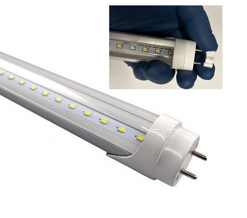 Fulight Type B T8 LED Tube Light, 2FT, Cool 4000K, Clear Cover, 85-265V