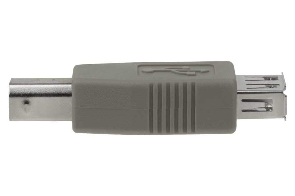 USB A Female to B Male Adapter - Beige