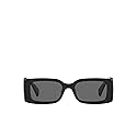 Gucci Women's Chaise Lounge Narrow Rectangular Sunglasses, Black-Black-Grey, One Size