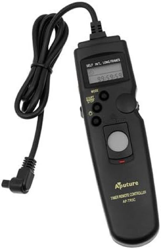 Aputure Remote Shutter Release Timer/Intervalometer - 3C Camera Remote for Professional Canon Cameras (Replaces Canon's RS 80-N3)
