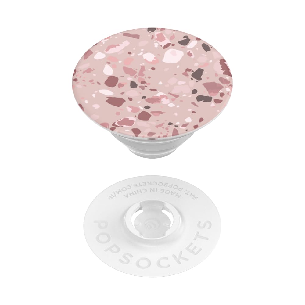 PopSockets Adhesive Phone Grip, Holder, Phone Stand, Pink - Terrazo Clay