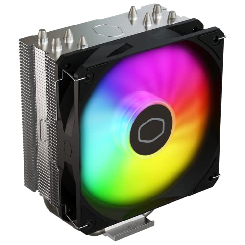 Cooler Master Hyper 212 Spectrum V3 ARGB CPU Air Cooler - 4 Copper Heat Pipes, 120mm High Performance PWM Fan, Low Noise & Easy Installation, AMD