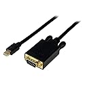 StarTech.com 10 ft Mini DisplayPort to VGA Adapter Cable - mDP to VGA Video Converter - Mini DP to VGA Cable for Mac/PC 1920x1200 - Black