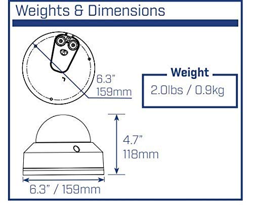 Digimerge N347VW4 Vandal Mini Dome Camera, White