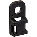Hellermann Tyton CTAM10C2 Cable Tie Anchor Mount, 0.17" Hole Diameter, 0.2" Max Tie Width, PA66, Black (Pack of 100)