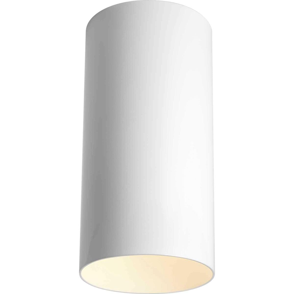 Progress Lighting 6-Inch Cylinder Outdoor Ceiling Light, 1-Light Modern Flush Mount Ceiling Light Fixture, Interior and Exterior Lighting for Home or