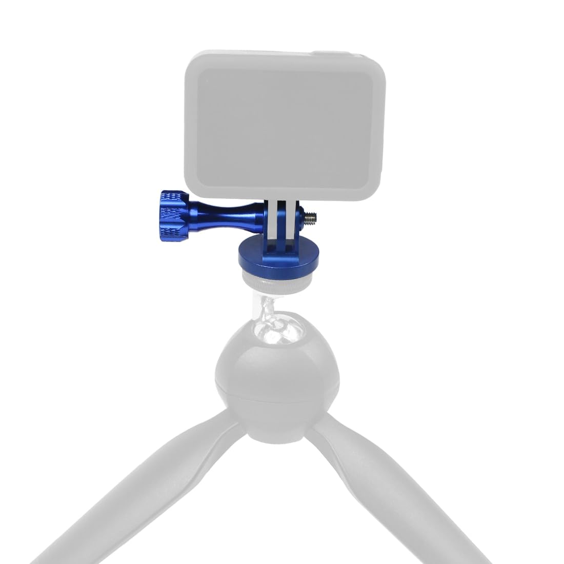 NovelGoal CNC Aluminium Small Tripod Mount Adapter with Thread Screw for HD Hero 13 9 8 7 6 5 4 Session 2 3 Action Cameras (Blue Set)