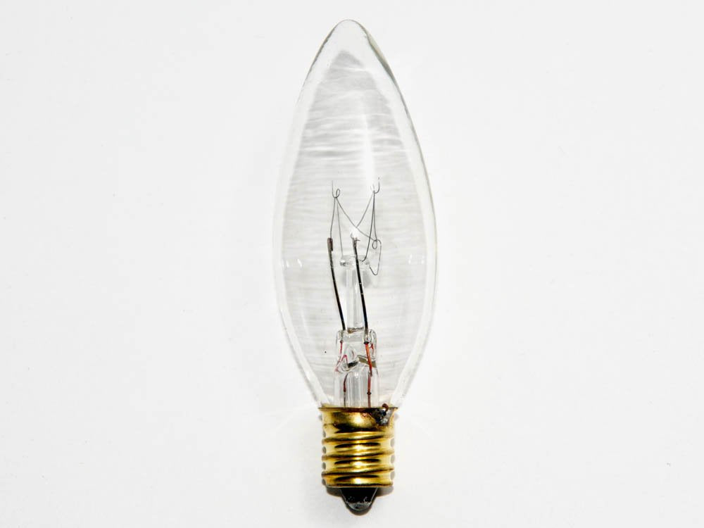 Bulbrite Incandescent B8 Candelabra Screw Base (E12) Light Bulb, 15 Watt, Clear