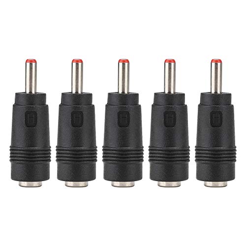 ASHATA DC Power Converter Plug, 5PCS 5.5 x 2.1 Female to 3.5 x 1.35MM Male DC Adapter Connector Router Power Converter, Tip Size AC/DC Adapter Plug…