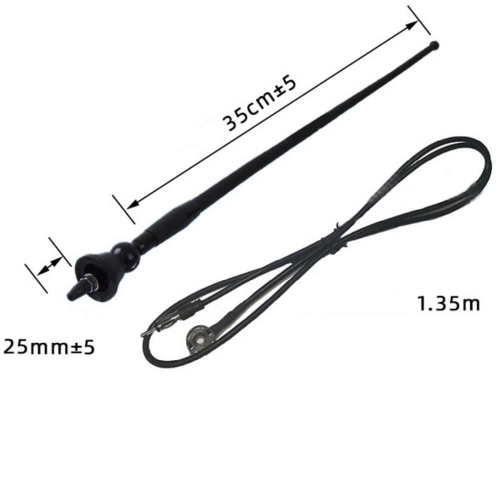 Waterproof Marine Antenna Rubber Duck Dipole Flexible Mast FM AM Antenna for Boat Radio Car ATV UTV RZR Tractor Motorcycle Yacht Black