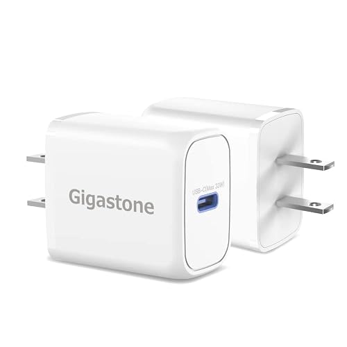Gigastone 30W USB C Charger 2-Pack Power Essential PPS 33W Fast Charger Compact USB C Power Adapter Rapid Charging Compatible iPhone 16/15/14/Pro