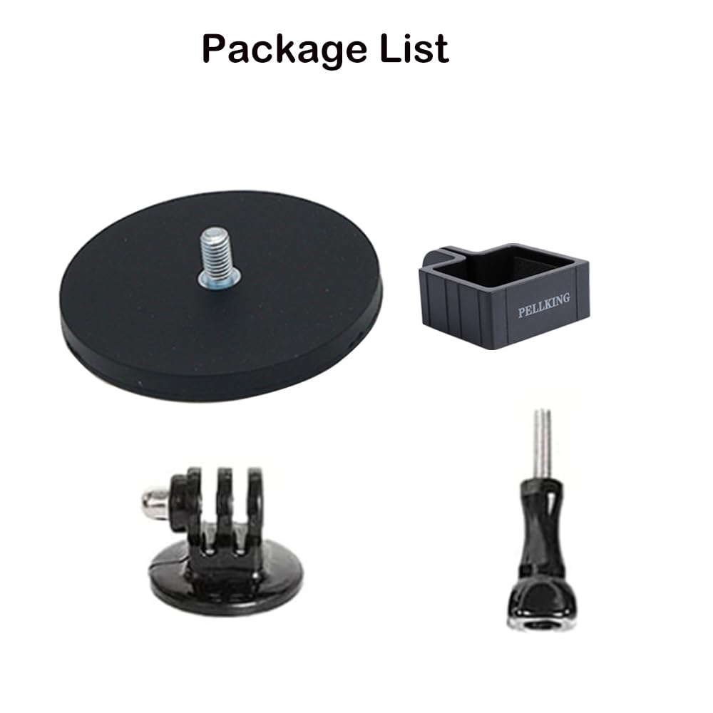 PellKing Magnetic Camera Mount Compatible with Osmo Pocket 3,with Pocket 3 Border Frame Angle Adjustable Super Strong Rubber Coating Magnet for Car