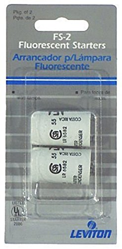 Leviton 12411 FS-12 32W Fluorescent Lamp Starter With Condenser- Pack of 2