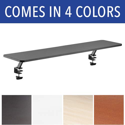 Stand Steady 55 Inch Clamp On Desk Shelf | Large Monitor Riser Supports 3 Screens for Extra Storage | Ergonomic Monitor Stand Securely Attaches