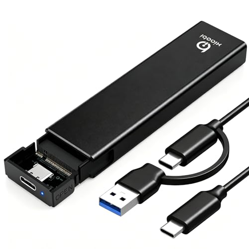 Xiaobi M.2 NVMe SSD Enclosure, Tool-Free Installation, USB 3.2 Gen 2 (10 Gbps) to NVME M-Key/(B+M) Key PCIe NVMe Adapter Support UASP and Trim
