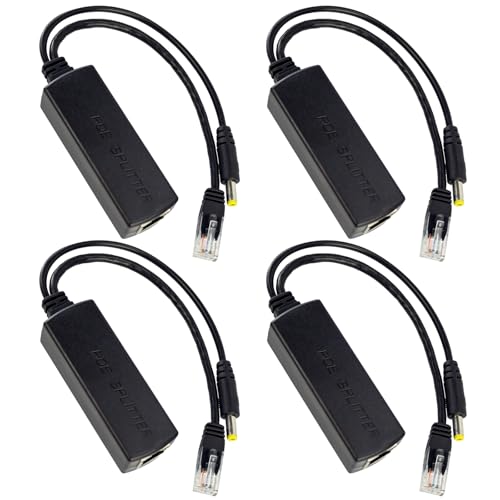 ThePoEstore 4-Pack 5V PoE Splitter with 5.5x2.1mm Plug