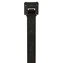 Panduit PLT4H-L0 Pan-Ty Locking Tie, Light-Heavy Cross Section, 14.5" Length, Weather Resistant Nylon 6.6, Black (Pack of 50)