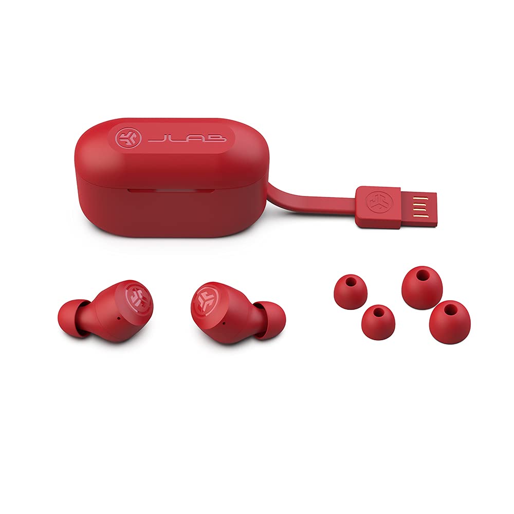 JLab, Go Air Pop, True Wireless Earbuds, Bluetooth 5.1, Dual Connect, IPX4, EQ3 Sound Settings, Rose