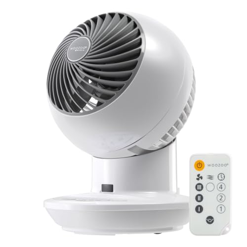 IRIS USA WOOZOO Air Circulator Fan with Remote, 3 Speeds, Quiet Fan, White